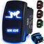 Interruptor basculante 12v LED UTV auto barco 20A azul