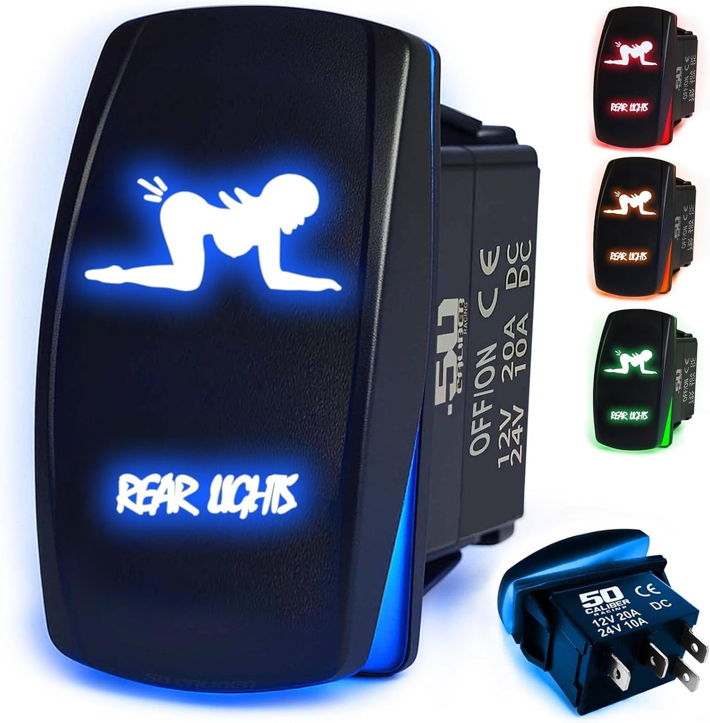 Interruptor basculante 12v LED UTV auto barco 20A azul