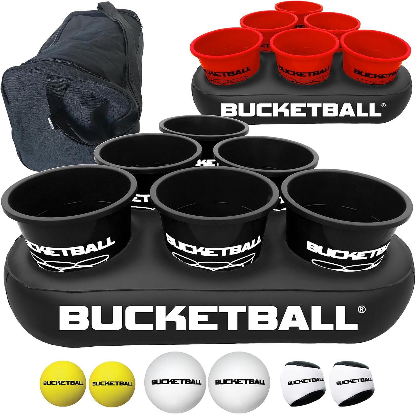 Set Yard Pong Pack Fiesta Negro/Rojo Al Aire Libre