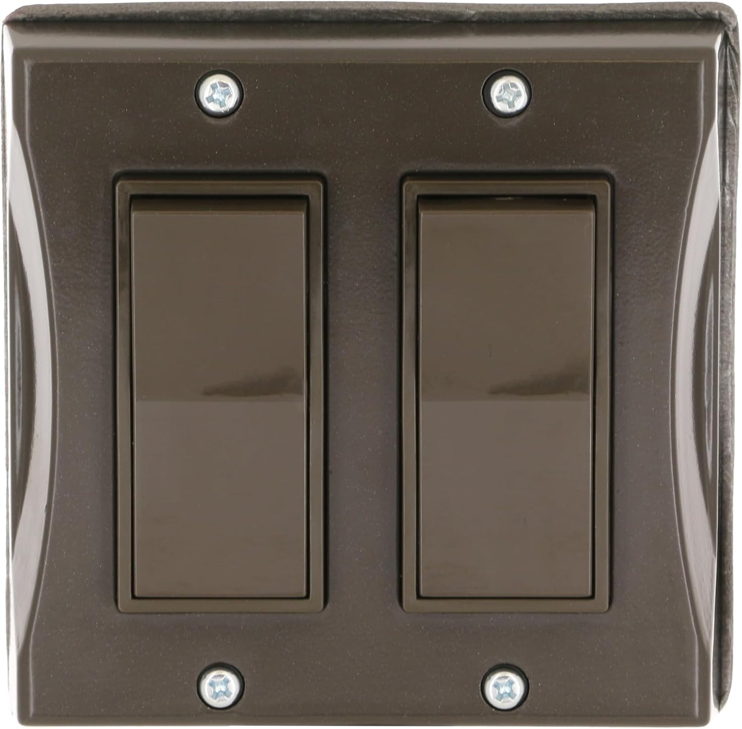 Cubierta interruptor 2 bandas vertical bronce resistente