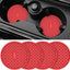 Portavasos automóvil 4 pzas silicona antideslizante color rojo