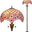 Lámpara pie estilo flor cerezo cristal sala dormitorio
