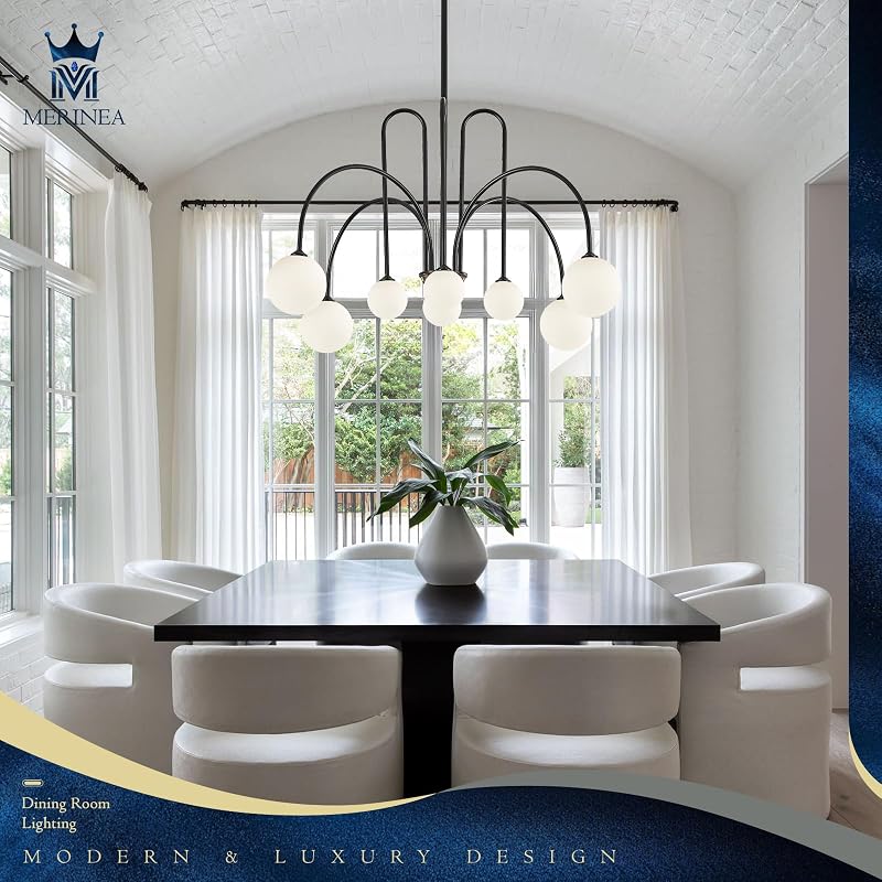 Candelabro Sputnik 8 Luces Vidrio Lechoso Lámpara Colgante