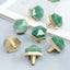 2 Pomas Cristal Aventurina Verde Hexagonal para Cajón Hogar