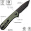 Cuchillo plegable D2 con mango micarta y clip transporte