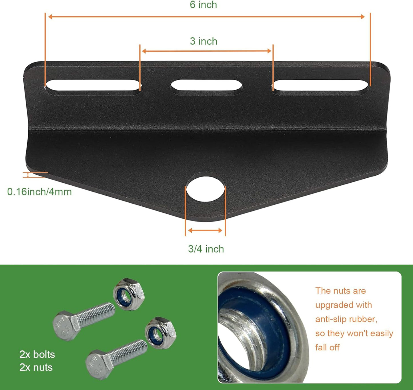 Adaptador enganche universal cortacésped 3-6" orificio 3/4"