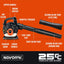 Soplador hojas gas 25cc 420cfm 150mph 2 ciclos naranja