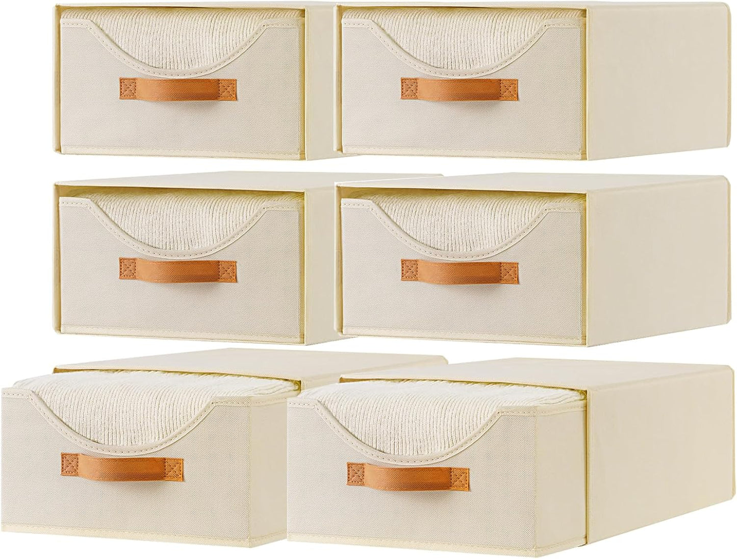 6 Pzas Cajones Almacenamiento Ropa 41.9cm con Ventana