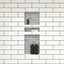 Estante ducha triple empotrado negro 16x40x4"