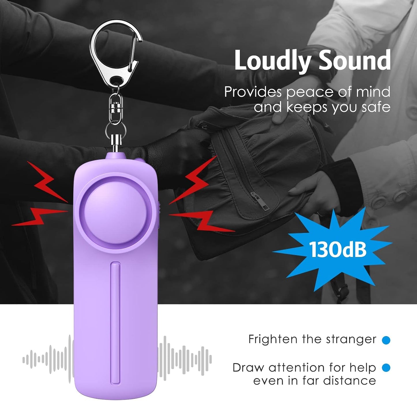 Set 4 llaveros seguridad para mujer y niña