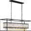 Candelabro moderno negro dorado 42pulg lámpara cristal 8