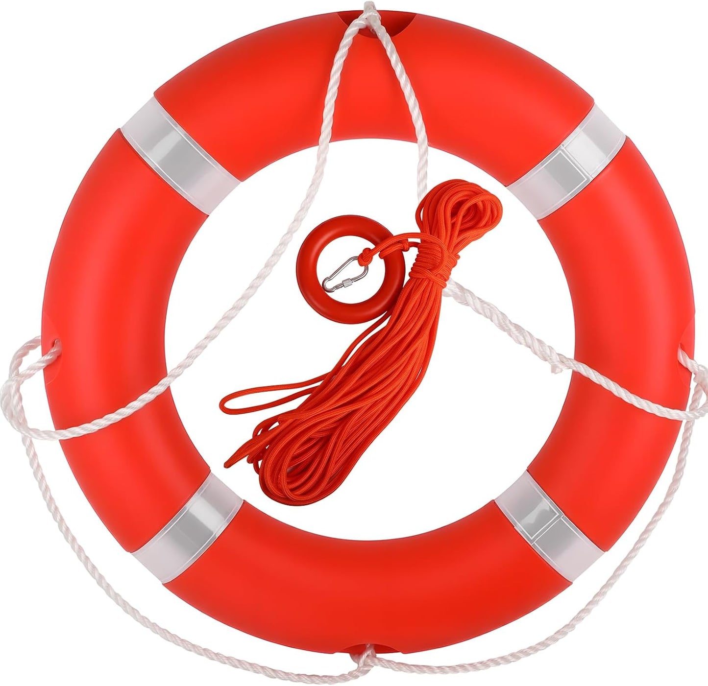 Anillo salvavidas 23" cuerda flotante 98.5ft
