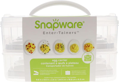 Almacenamiento alimentos 2 capas con bandejas huevos pack 2