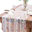 3 Pzas Camino Mesa Floral Tul Marfil Temporada Pascua