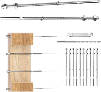 10 Accesorios Barandilla Cable 1/8pulg Tensor Roscado