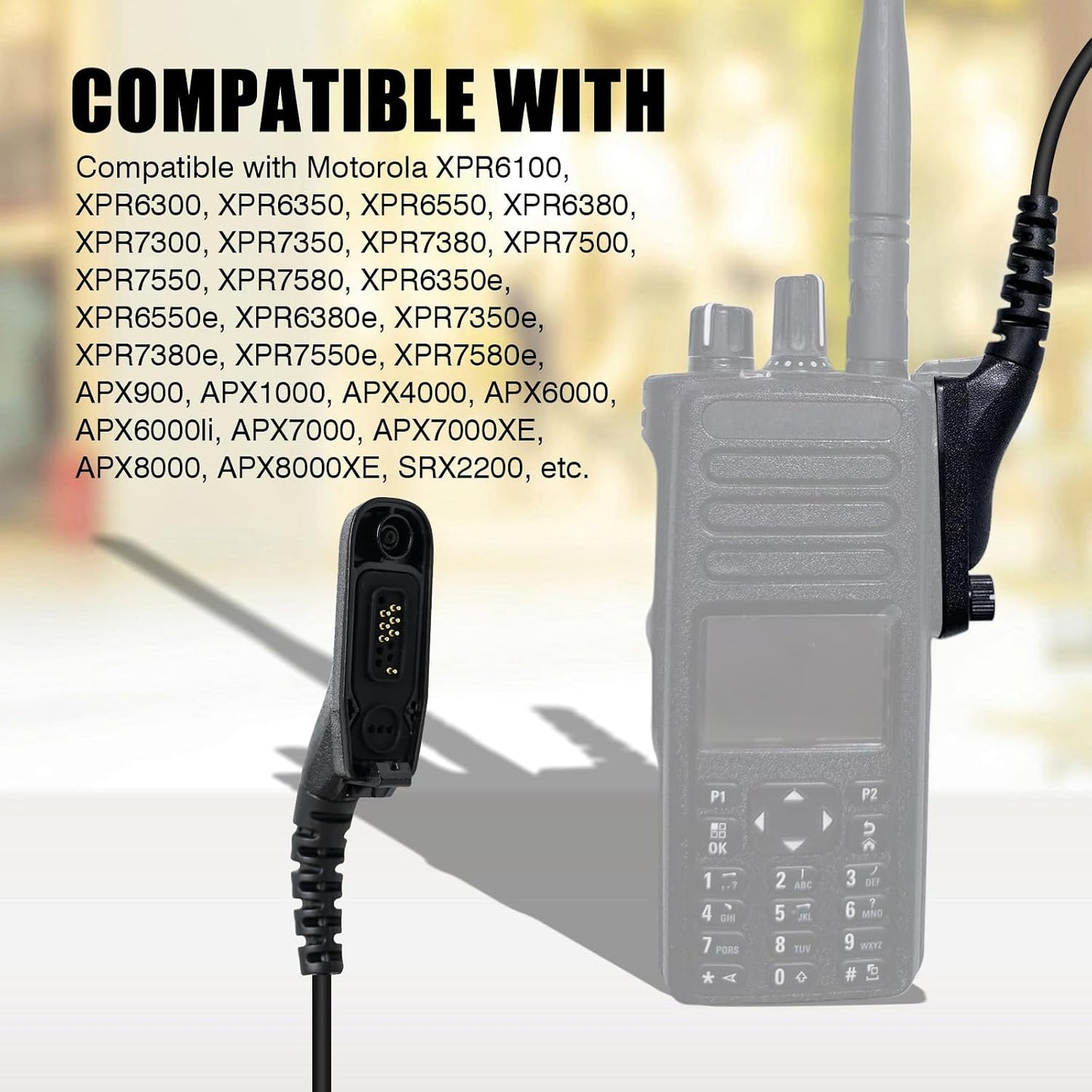 Micrófono Walkie Talkie impermeable para APX4000 XPR6550