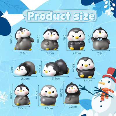30 Pzas Figuras Pingüinos Mini Decoración Navidad