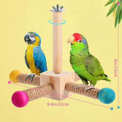 Juguete perca loros soporte 360° colores primarios