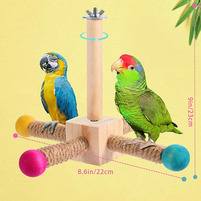 Juguete perca loros soporte 360° colores primarios