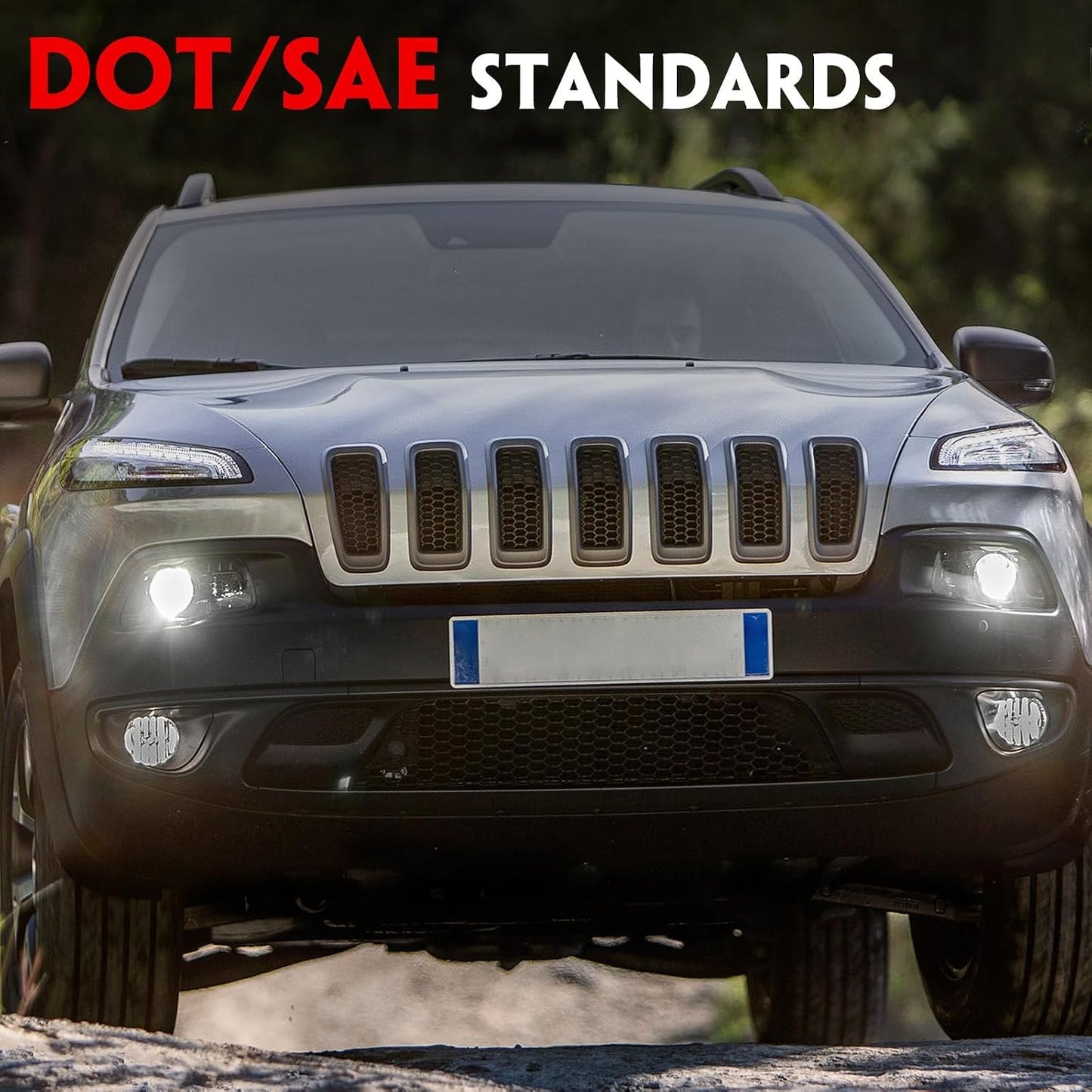 Faro delantero Jeep Cherokee 14-18 pasajero negro