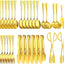 Set 32 Utensilios Acero Inox para Servir Dorado