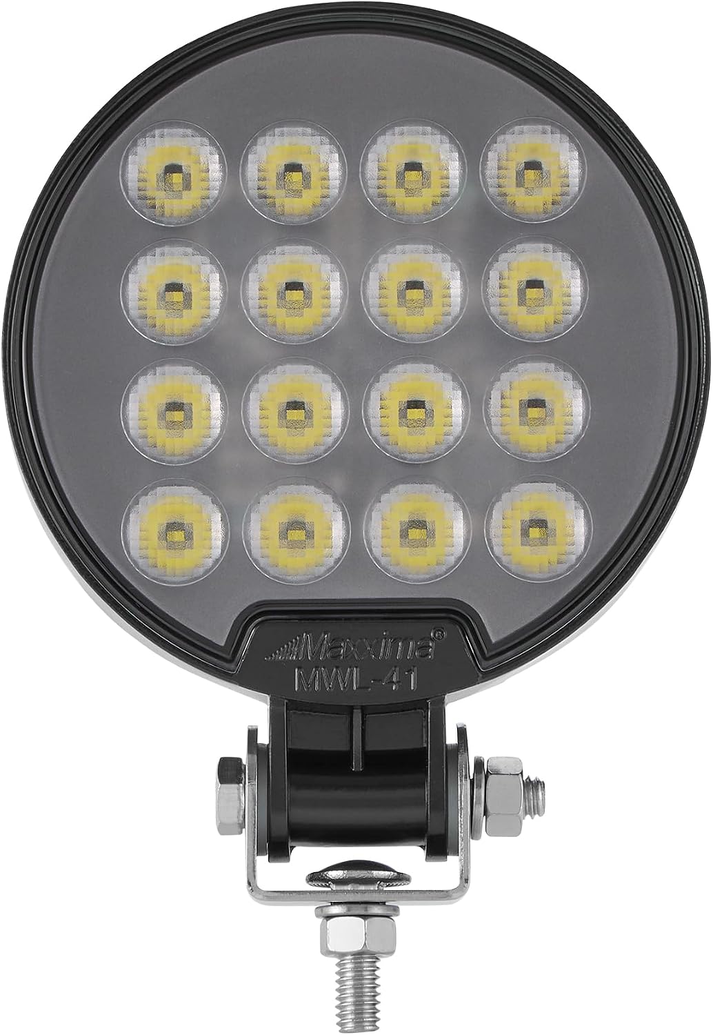Luz trabajo redonda negra 16 LED 2100lm