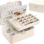 Caja joyas 2 capas con llave espejo mujer