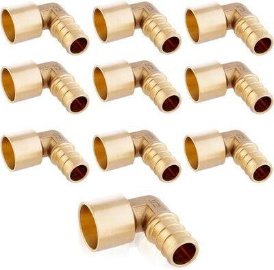 10 Accesorios PEX Adaptador Cobre Codo Hembra 1/2pulg Latón