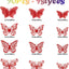 96 Mariposas 3D Decoración Pared 3 Tamaños 4 Estilos