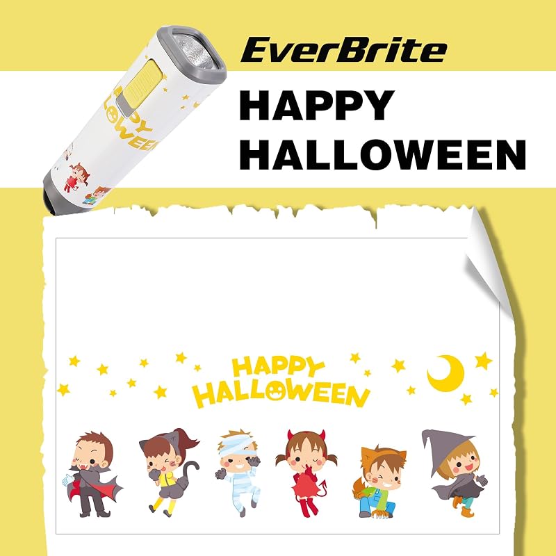 Linterna LED Halloween con cordón batería 3AAA color blanco