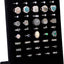 Soporte anillos terciopelo 50 ranuras forma L negro