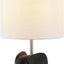 Lámpara mesa infantil elefante negro 17.5" resina