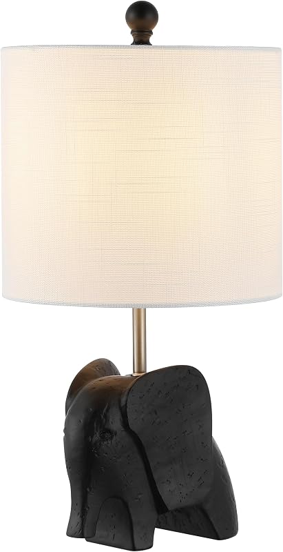 Lámpara mesa infantil elefante negro 17.5" resina
