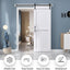 Puerta granero blanca 32x84pulg kit corredera asa cubierta