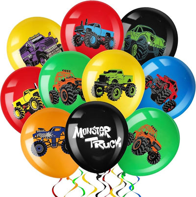 36 Globos Látex Temática Camión 12pulg Niños Baby Shower Boda