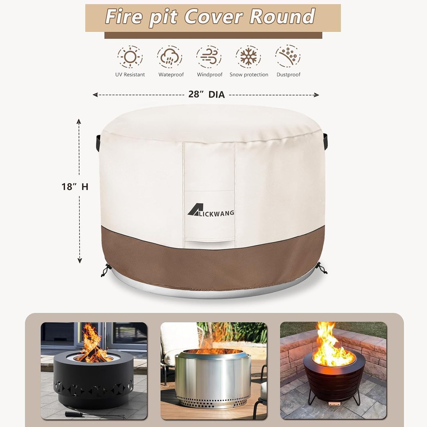 Cubierta hoguera Solo Stove 600D impermeable 27-29"