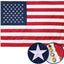 Bandera EE.UU. 8x12ft ojales latón estrellas bordadas