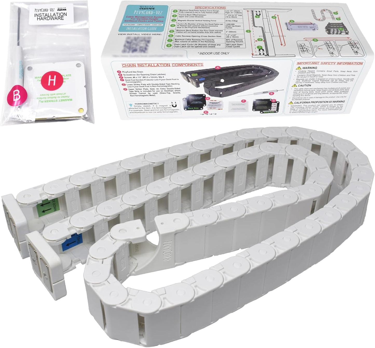 Canal flexible para cables escritorio ajustable