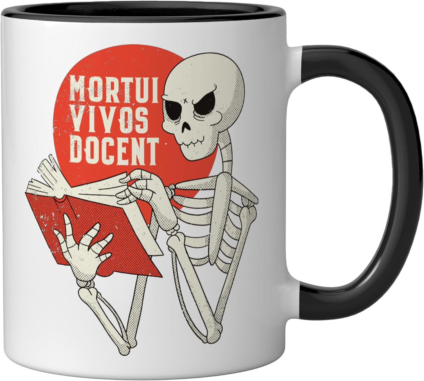 Taza Cerámica Anatomía Esqueleto Negro/Blanco