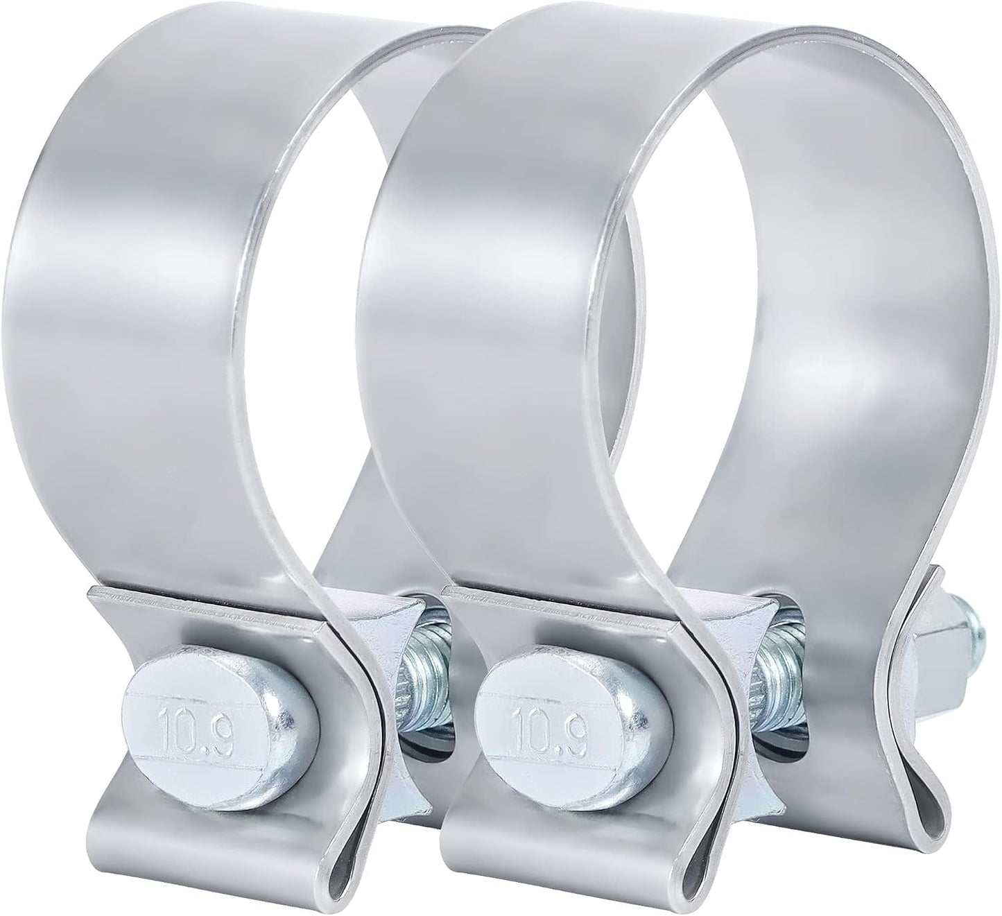Abrazadera escape 2.25pulg acero inox 304 2pzas