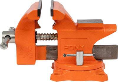 Tornillo banco ligero base giratoria 4.5pulg color naranja