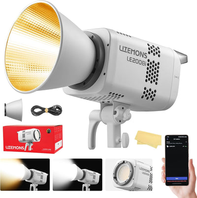 Luz LED estudio CRI 98 57700 Lux 220W bi color control APP DMX