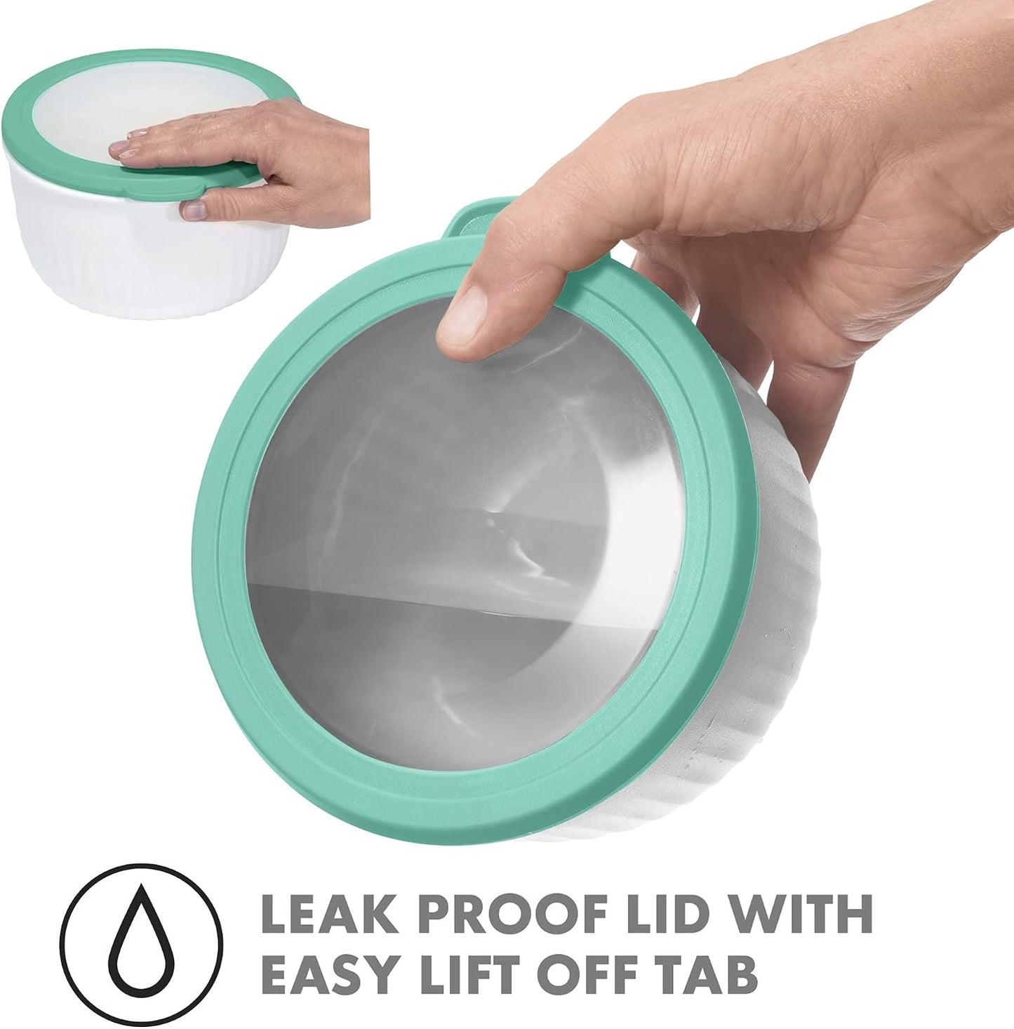 Tazón plástico 4qt con tapa transparente microondas