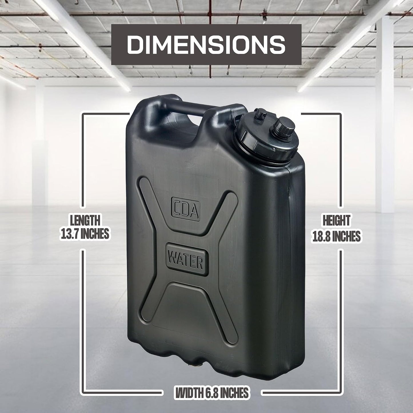 Pack 4 Contenedores Agua Militar 5gal Negro