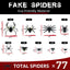 Telas araña 1000ft2 Halloween con 77 arañas falsas