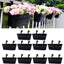 Maceta riel metal negro 10uds estilo bohemio