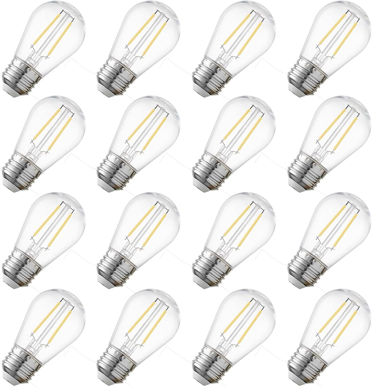 Bombilla LED S14 E26 120V 2700K plástico transparente