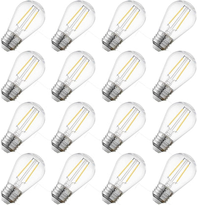 Bombilla LED S14 E26 120V 2700K plástico transparente