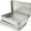 6 Pzas Contenedor Metal Bisagra 4.5x3.3" Color Plateado