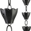 Cadena lluvia aluminio negro 13 tazas canalón 8.5ft